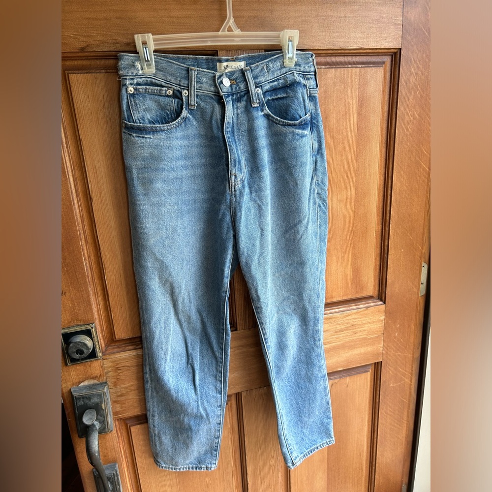 Madewell The Mom Jean size 27P light wash vintage - Picture 2 of 4